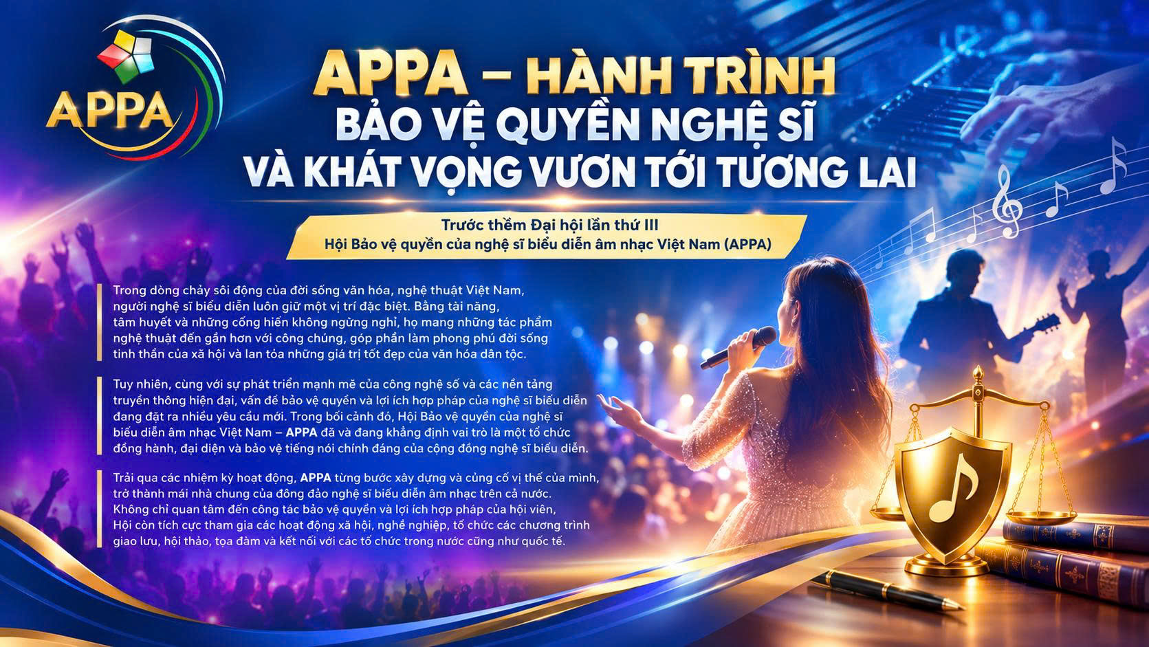 APPA – HÀNH TRÌNH BẢO VỆ QUYỀN NGHỆ SĨ VÀ KHÁT VỌNG VƯƠN TỚI TƯƠNG LAI